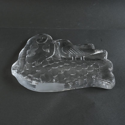 希少 リサ・ラーソン ローヤルクローナ 鳥と人魚のガラス像 - 8