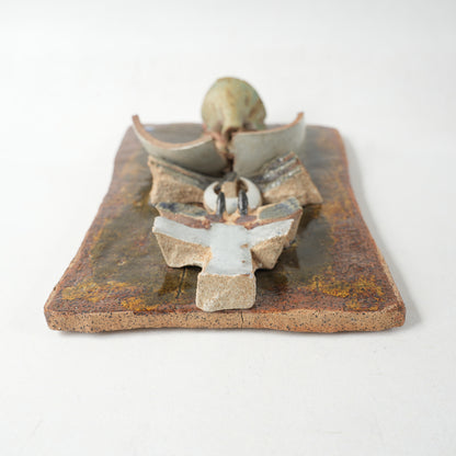 希少 リサ・ラーソン ユニークピース コラージュの陶板 - 11