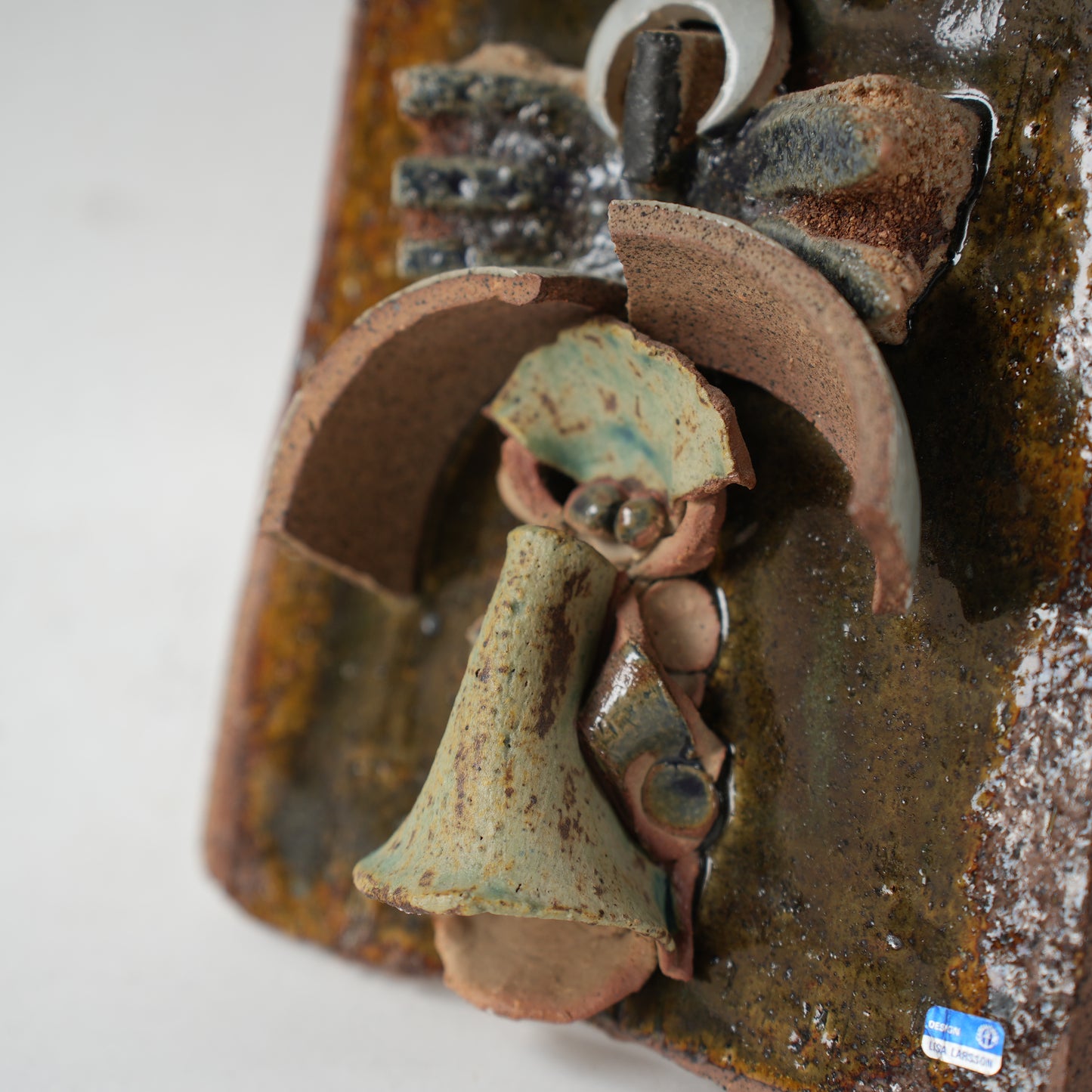 希少 リサ・ラーソン ユニークピース コラージュの陶板 - 19