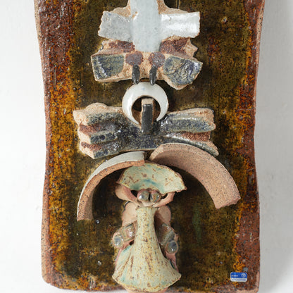 希少 リサ・ラーソン ユニークピース コラージュの陶板 - 3