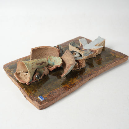 希少 リサ・ラーソン ユニークピース コラージュの陶板 - 8