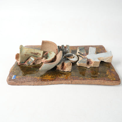 希少 リサ・ラーソン ユニークピース コラージュの陶板 - 9