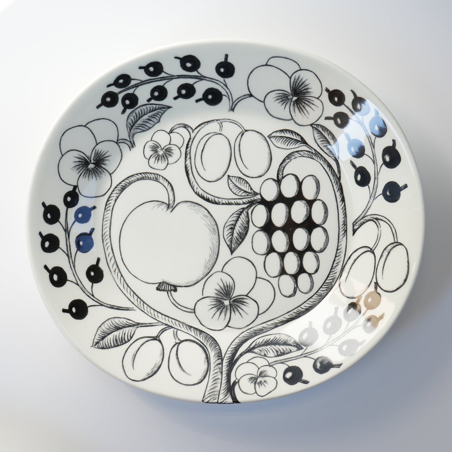 最初期モデル アラビア パラティッシ ブラック（Paratiisi）25cm オーバルプレート 2 - ARABIA - 北欧食器タックショミュッケ