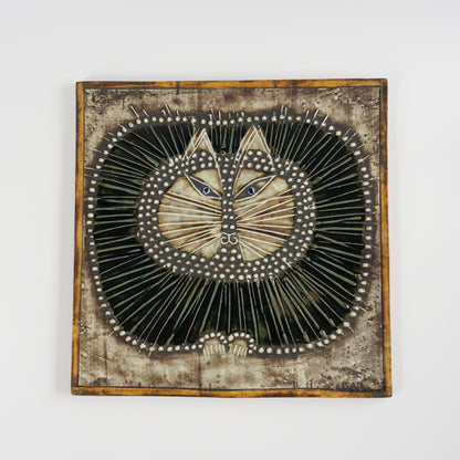 希少 グスタフスベリ リサ・ラーソン 黒い丸猫の陶板（Katt） - Lisa Larson - 北欧食器タックショミュッケ