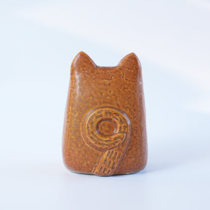 リサ・ラーソン 小さな猫（Liten Katt）オレンジ 1965年 グスタフスベリ オリジナルシール付き - 5