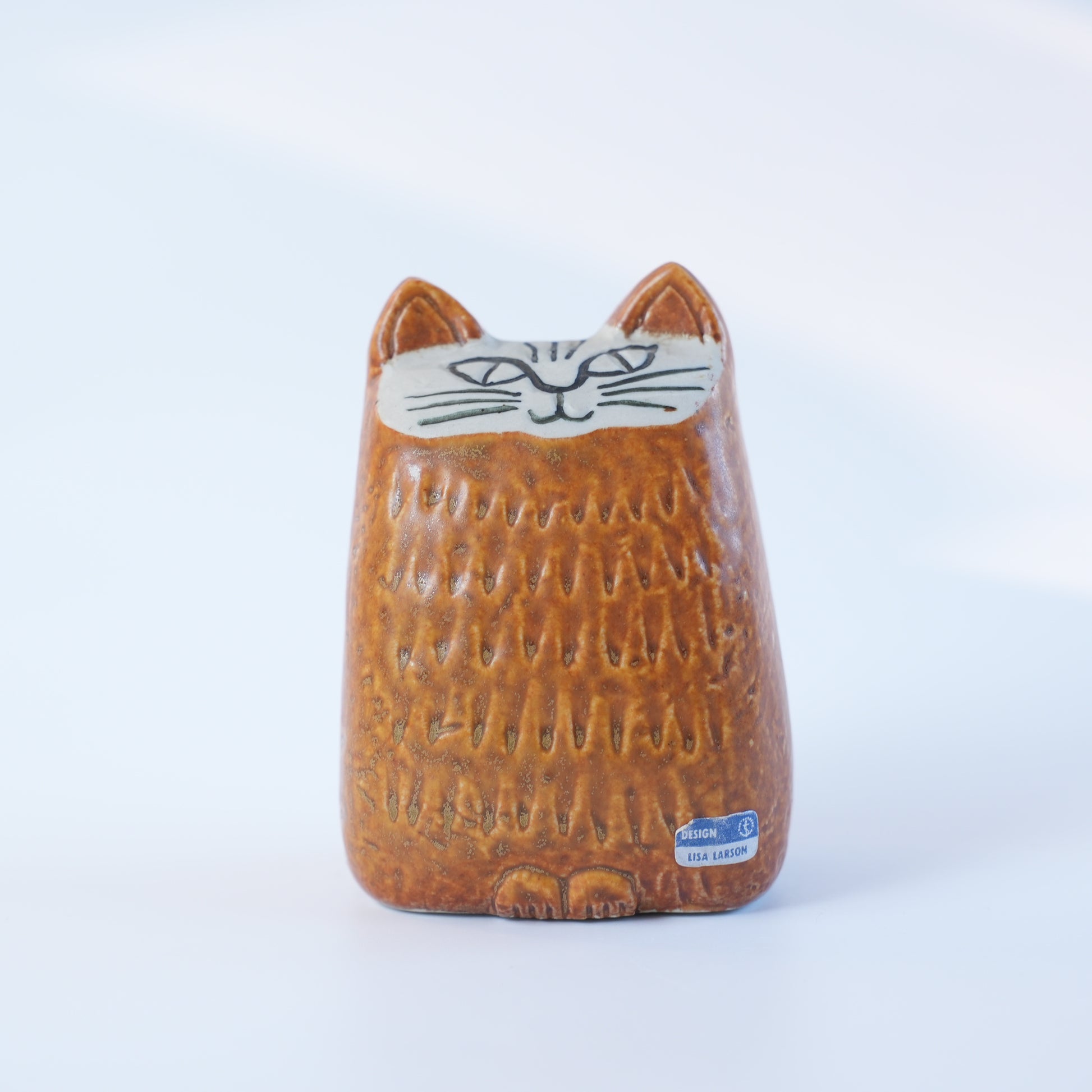 リサ・ラーソン 小さな猫（Liten Katt）オレンジ 1965年 グスタフスベリ オリジナルシール付き - 9