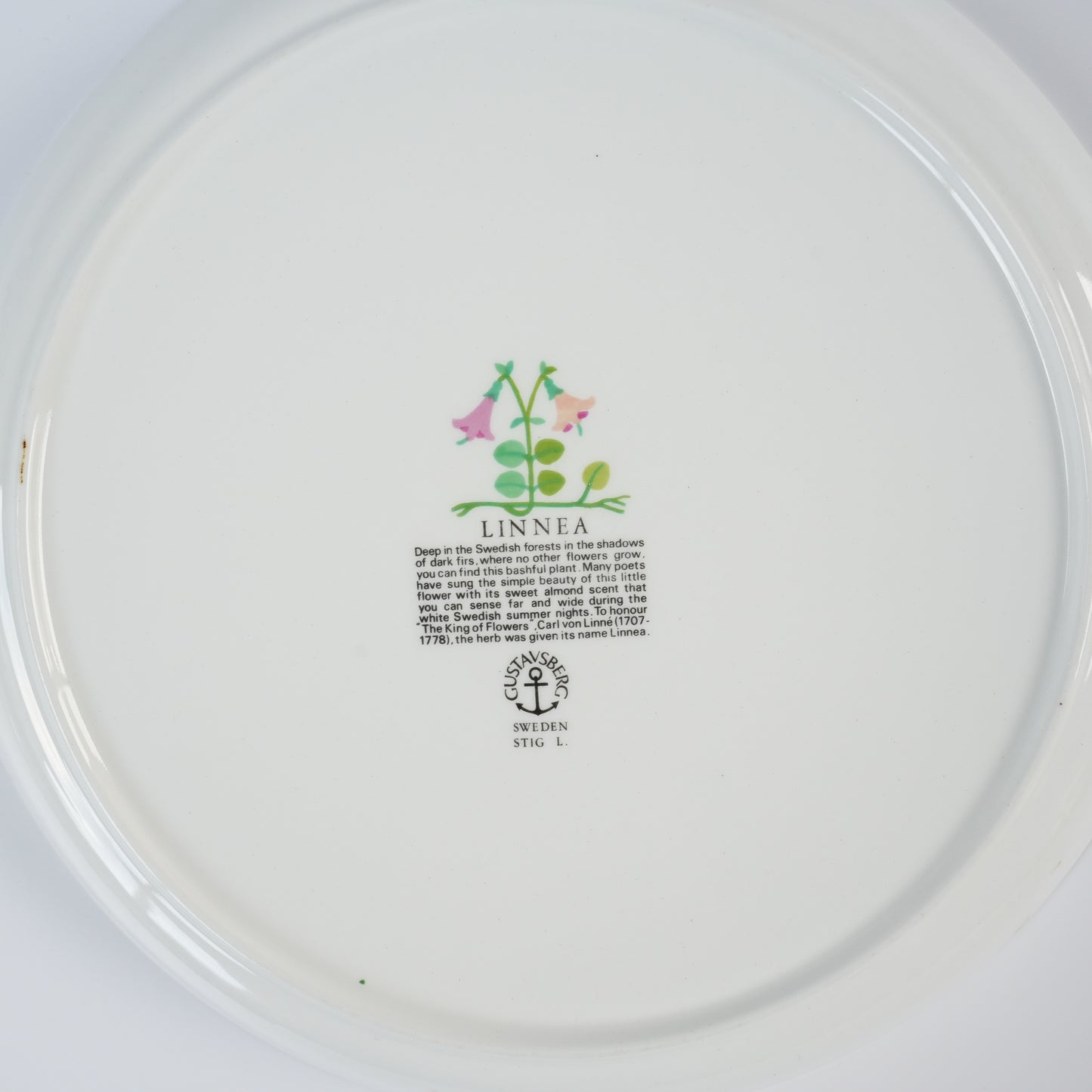 グスタフスベリ リネア（Linnea）プレート 24cm - ディテール 1