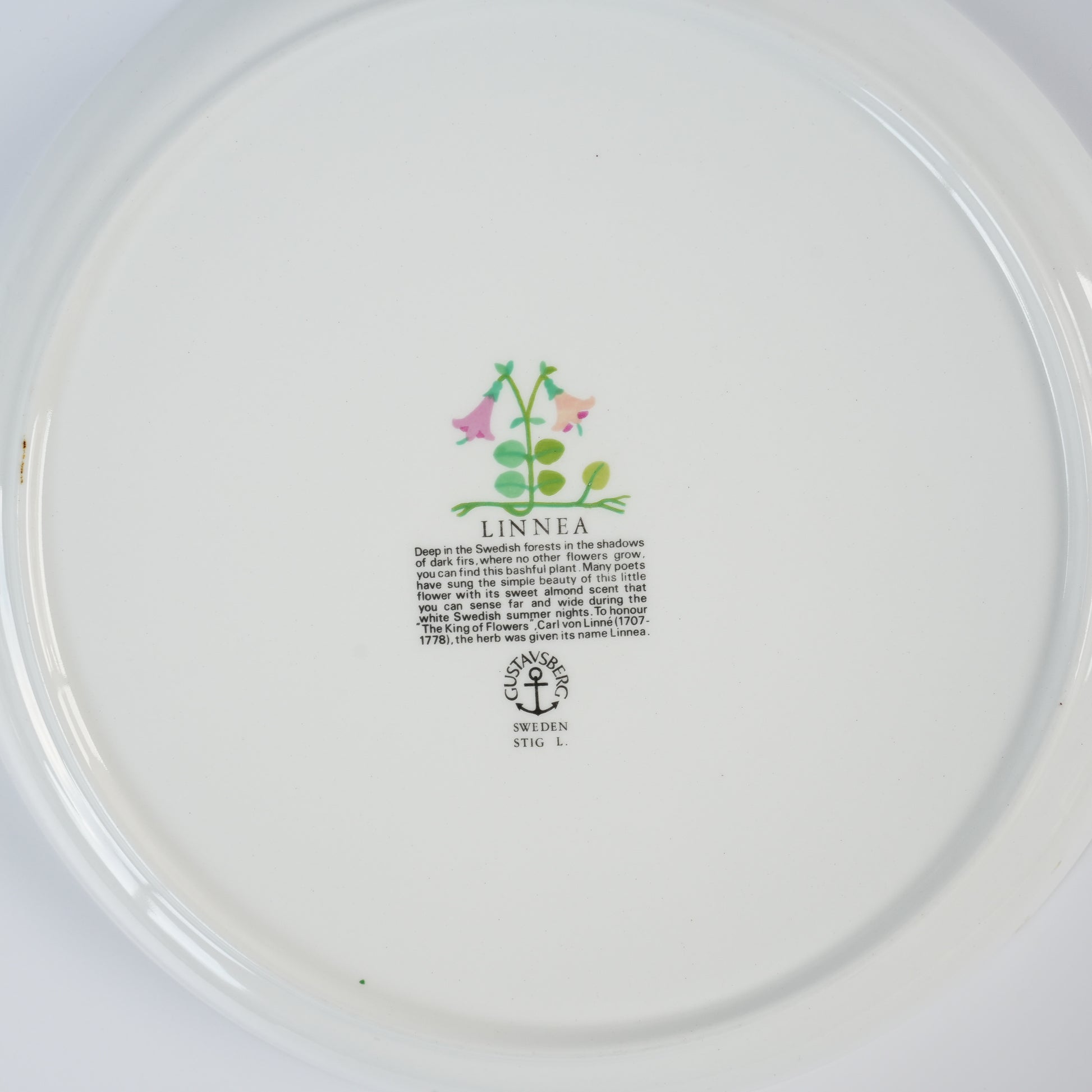 グスタフスベリ リネア（Linnea）プレート 24cm - ディテール 1