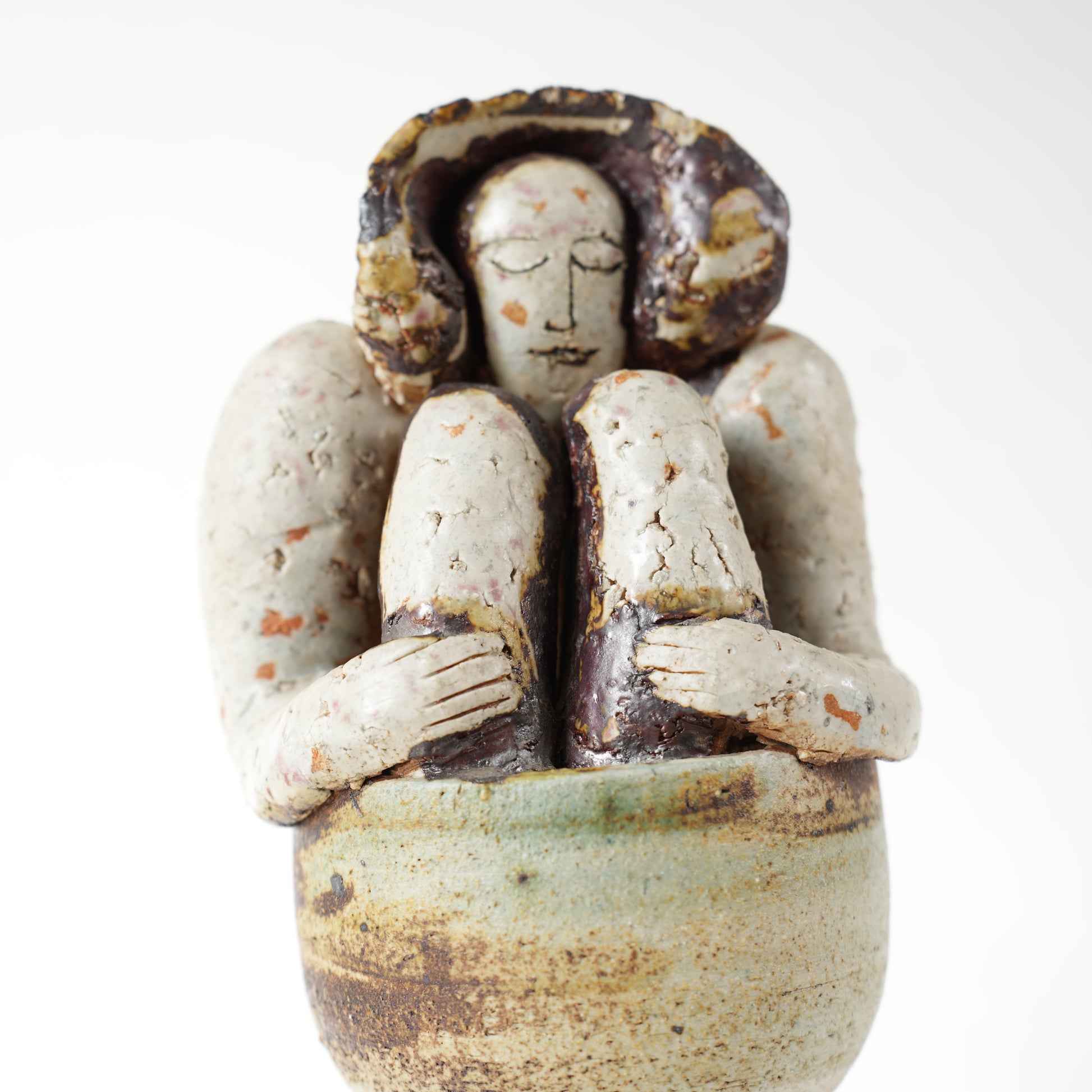 希少 リサ・ラーソン 傑作ヴィンテージ ユニークピース 入浴する女性