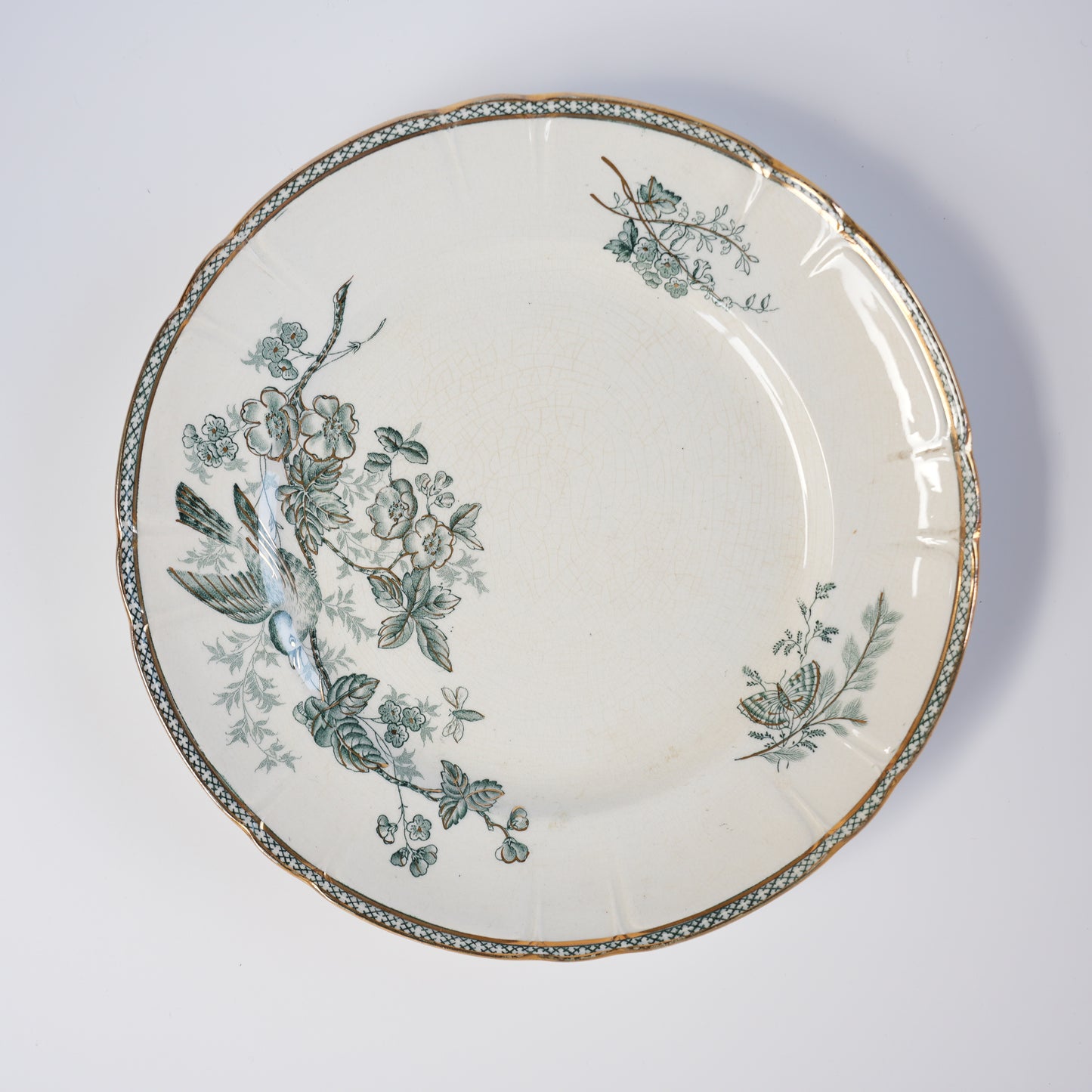 19世紀アンティーク グスタフスベリ ヴェクショー（Wexiö）23.5cmプレート - 2