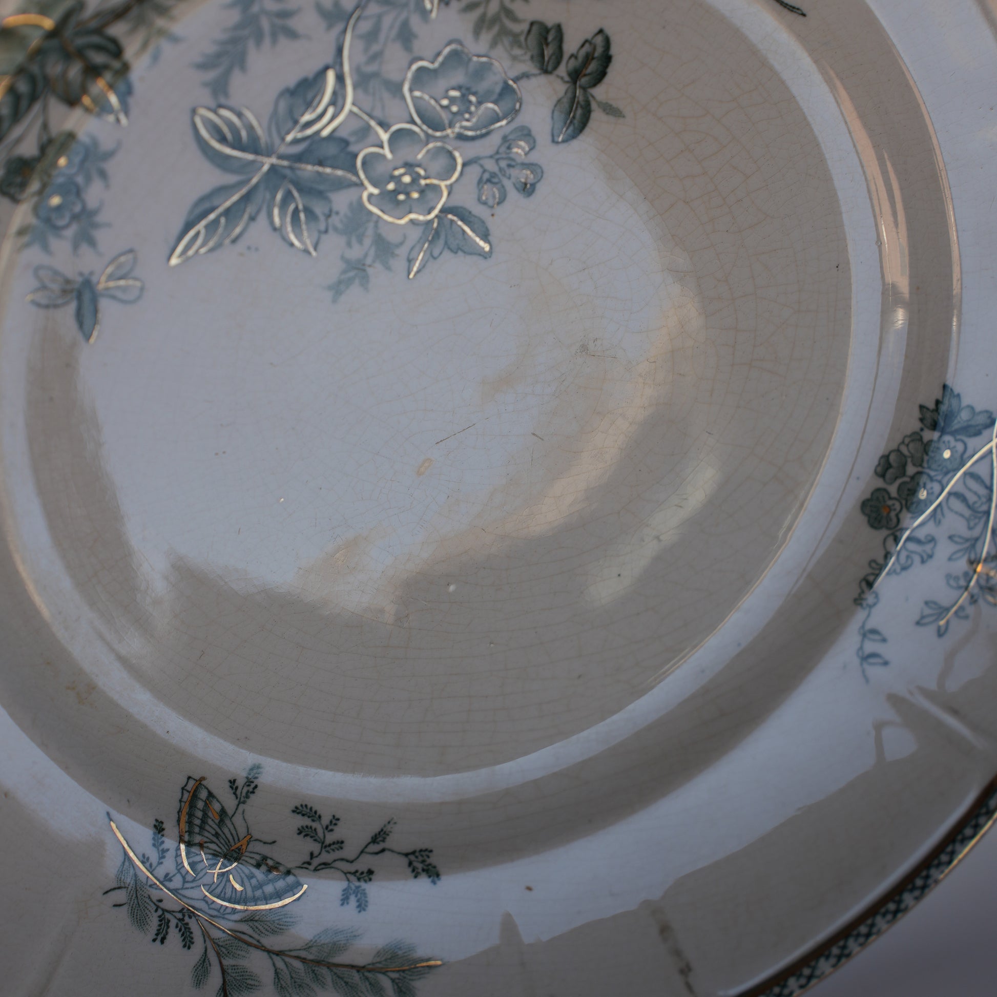 19世紀アンティーク グスタフスベリ ヴェクショー（Wexiö）23.5cmプレート - 4