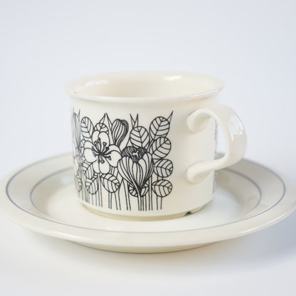 訳あり品 アラビア（ARABIA）クロッカス（Krokus）コーヒーカップ＆ソーサー - デザイン・柄の詳細