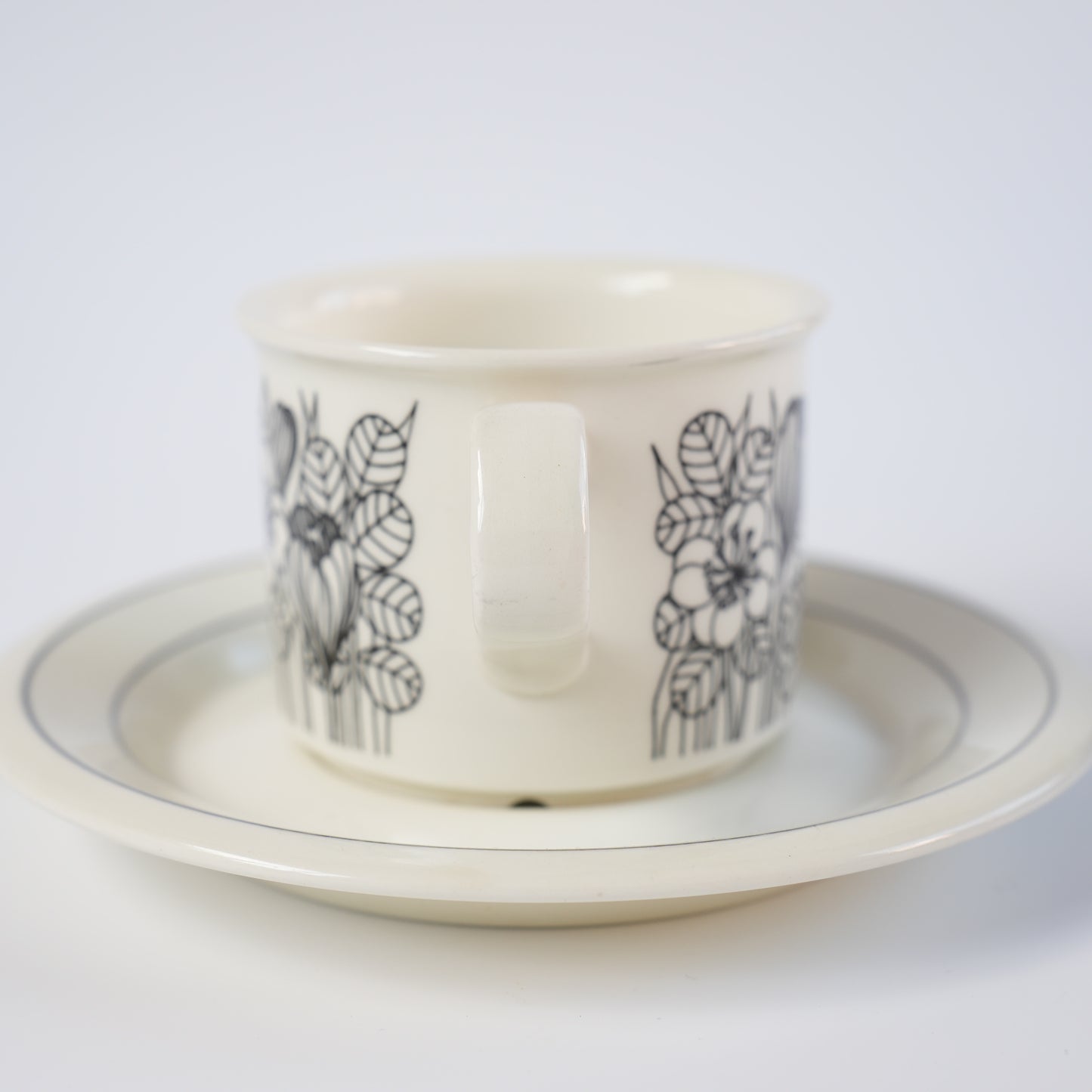 訳あり品 アラビア（ARABIA）クロッカス（Krokus）コーヒーカップ＆ソーサー - 側面