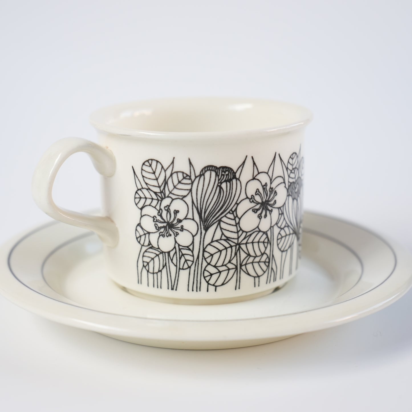 訳あり品 アラビア（ARABIA）クロッカス（Krokus）コーヒーカップ＆ソーサー - ディテール 1