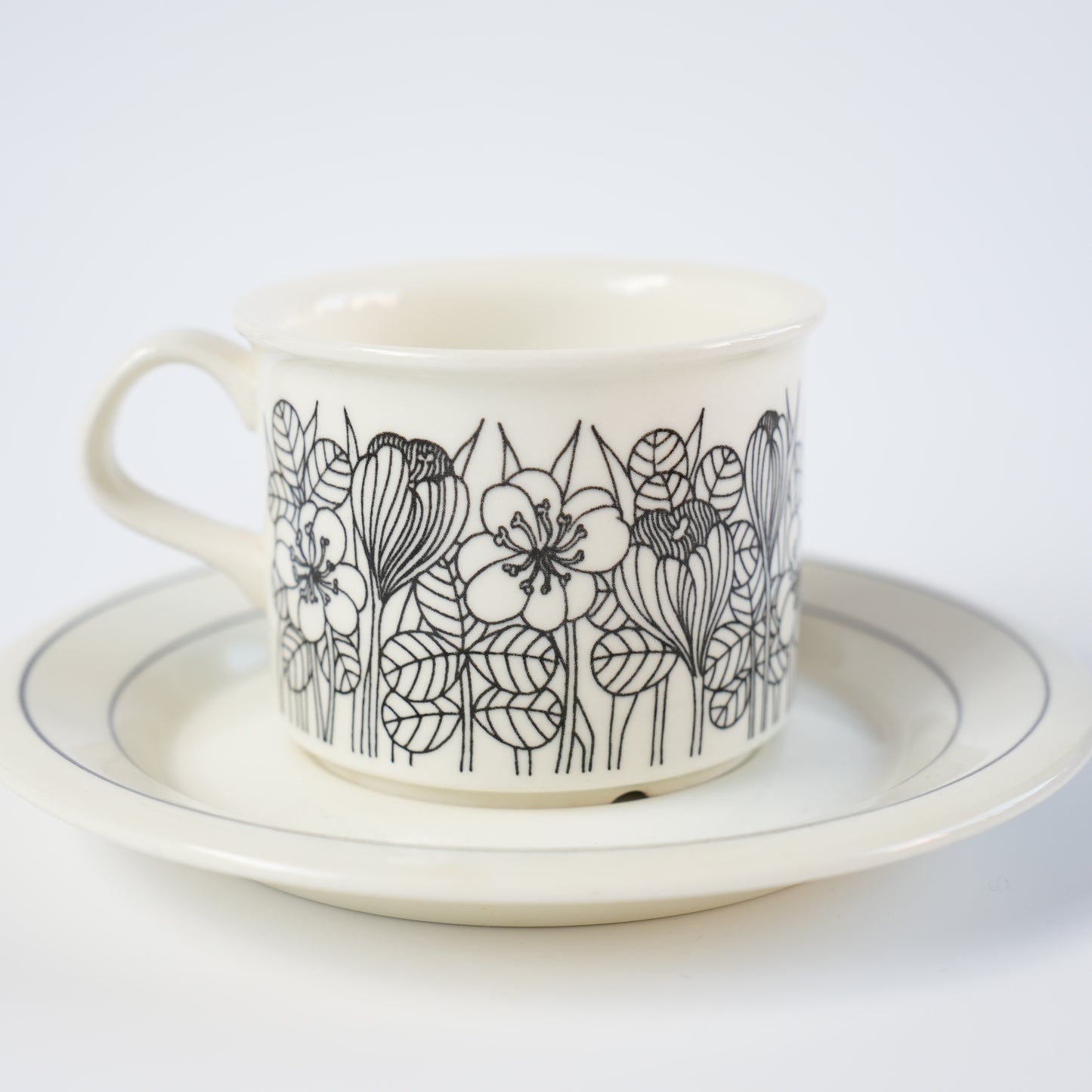 訳あり品 アラビア（ARABIA）クロッカス（Krokus）コーヒーカップ＆ソーサー - ディテール 2