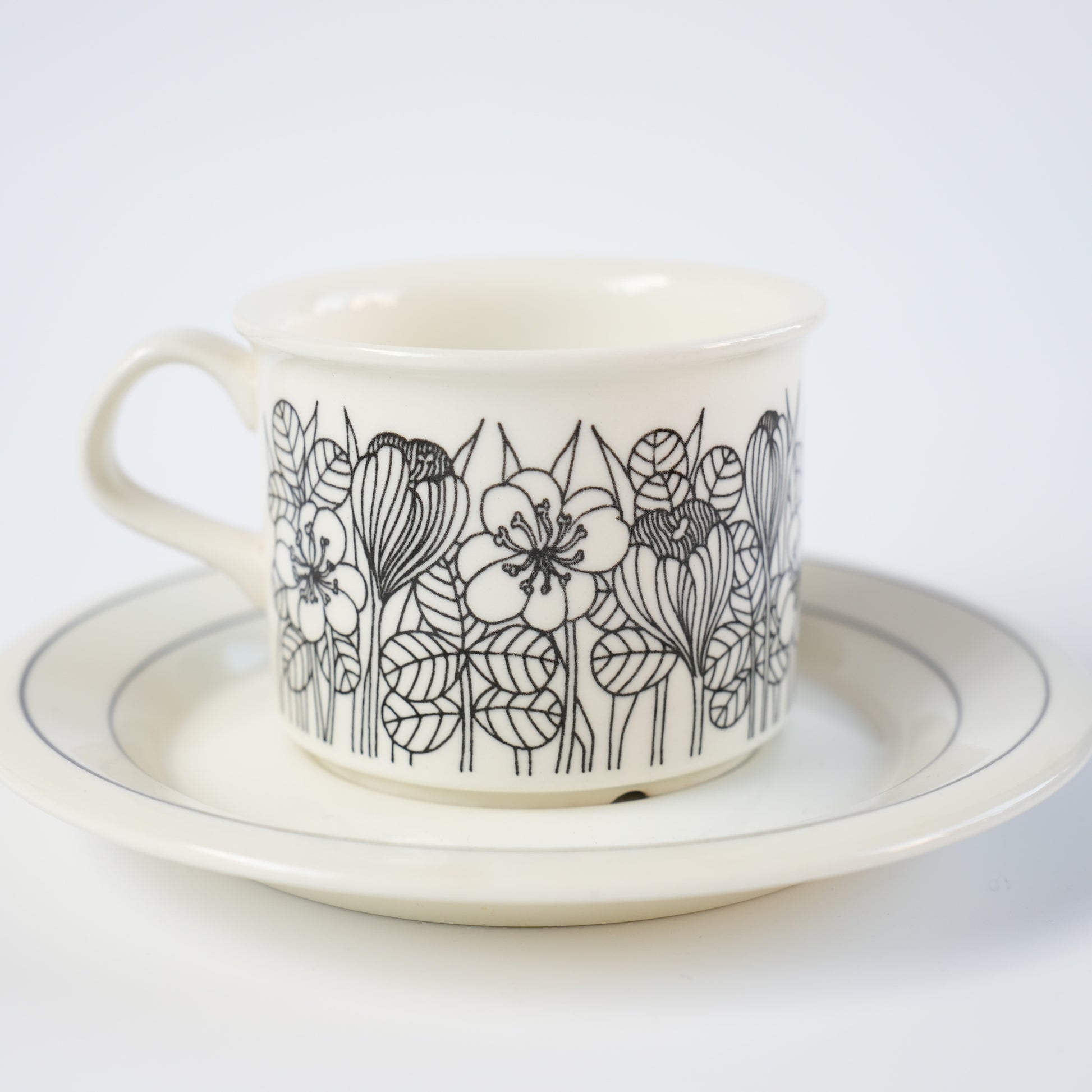 訳あり品 アラビア（ARABIA）クロッカス（Krokus）コーヒーカップ＆ソーサー - ディテール 2