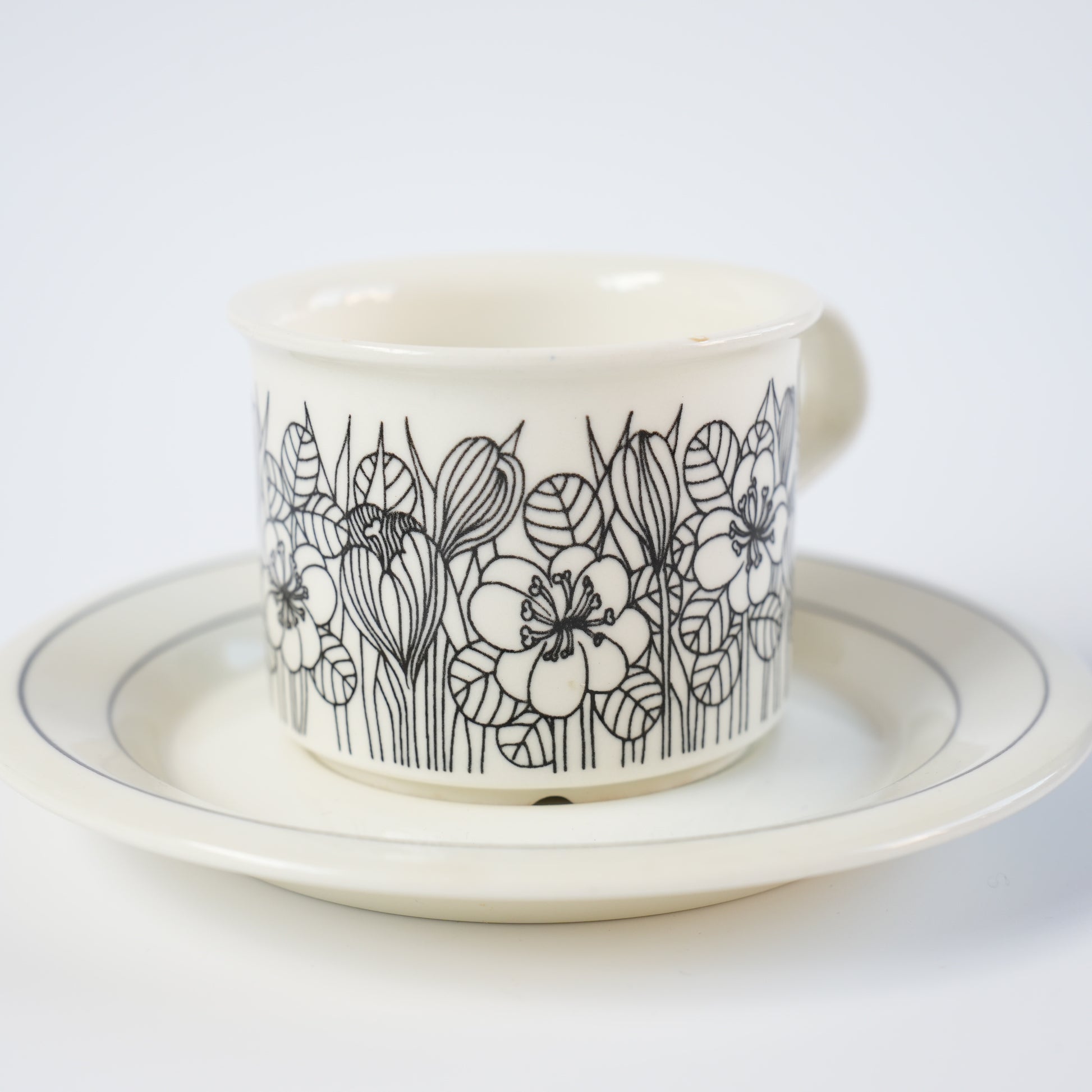 訳あり品 アラビア（ARABIA）クロッカス（Krokus）コーヒーカップ＆ソーサー - ディテール 5
