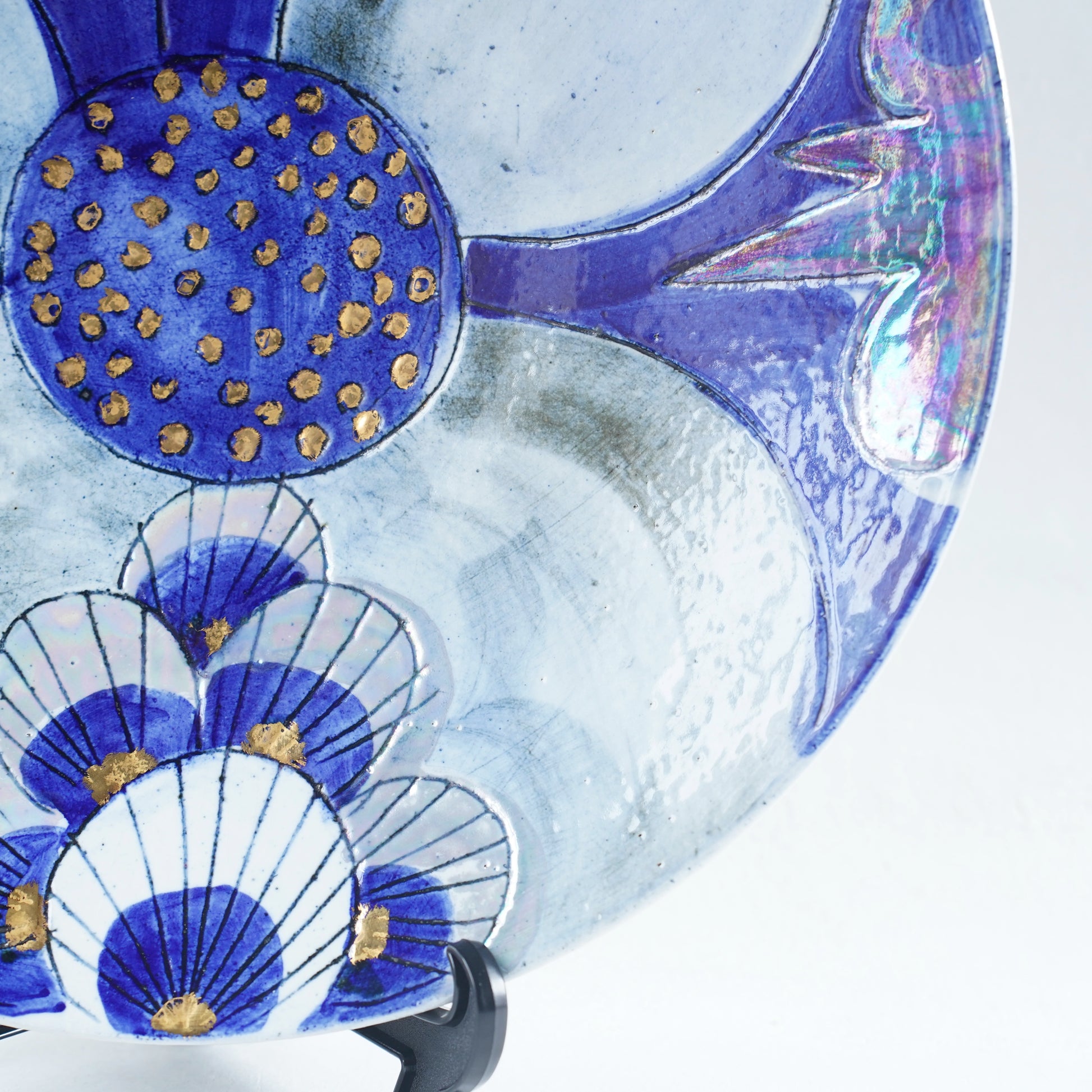 傑作 ユニークピース リサ・ラーソン 大きなワスレナグサの飾り皿 大皿 - 5