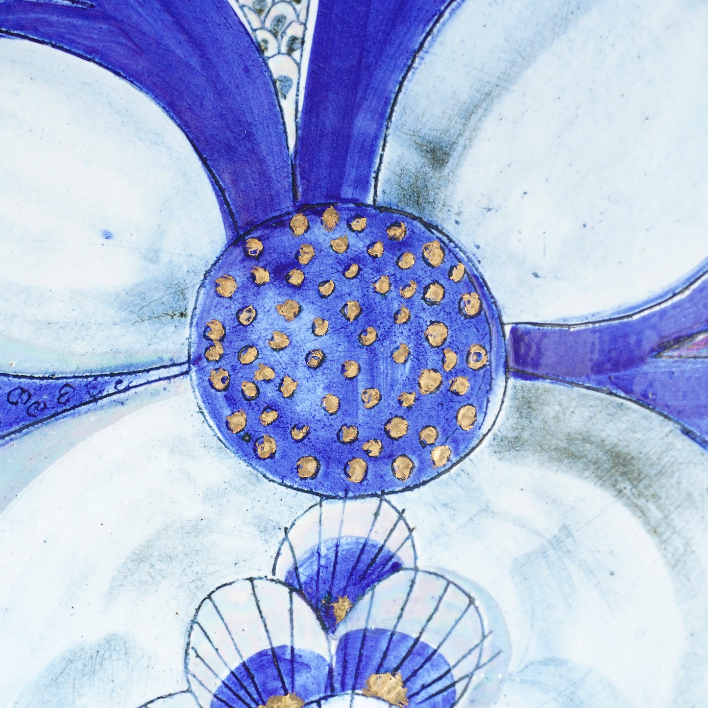 傑作 ユニークピース リサ・ラーソン 大きなワスレナグサの飾り皿 大皿 - 7