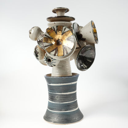 リサ・ラーソン グスタフスベリ Gスタジオ 陶器オブジェ 生命の樹意匠 高さ33cm 完品 - 全体像