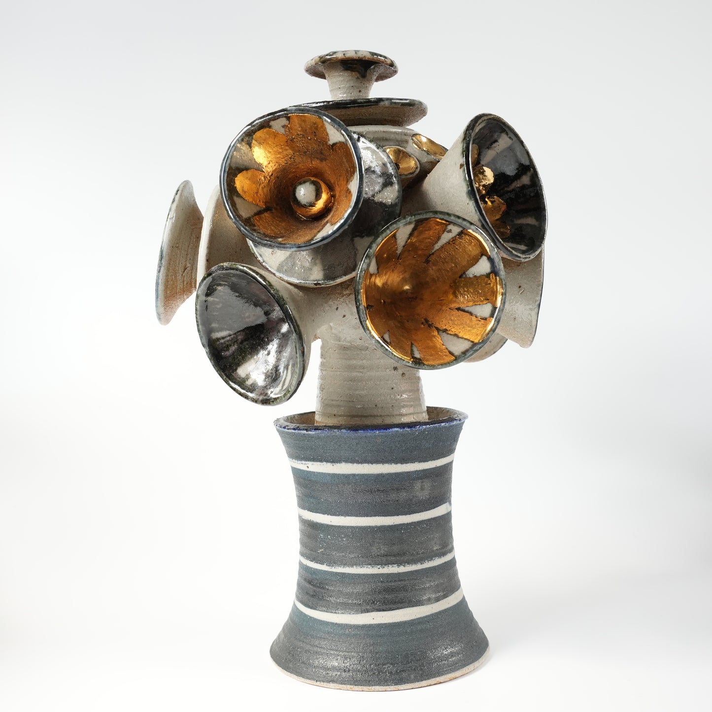 リサ・ラーソン グスタフスベリ Gスタジオ 陶器オブジェ 生命の樹意匠 高さ33cm 完品 - 側面