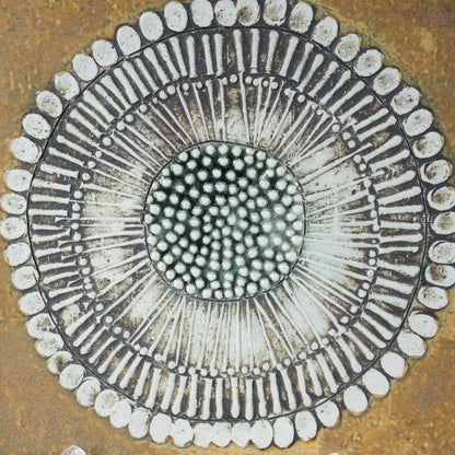 希少 ユニークピース グスタフスベリ リサ・ラーソン 白いひまわり（Solros）の陶板 - 2