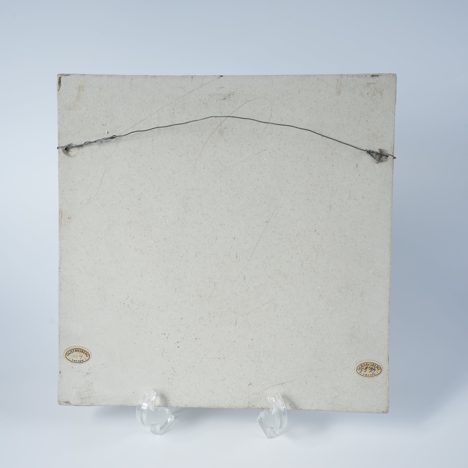 希少 ユニークピース グスタフスベリ リサ・ラーソン 白いひまわり（Solros）の陶板 - 4