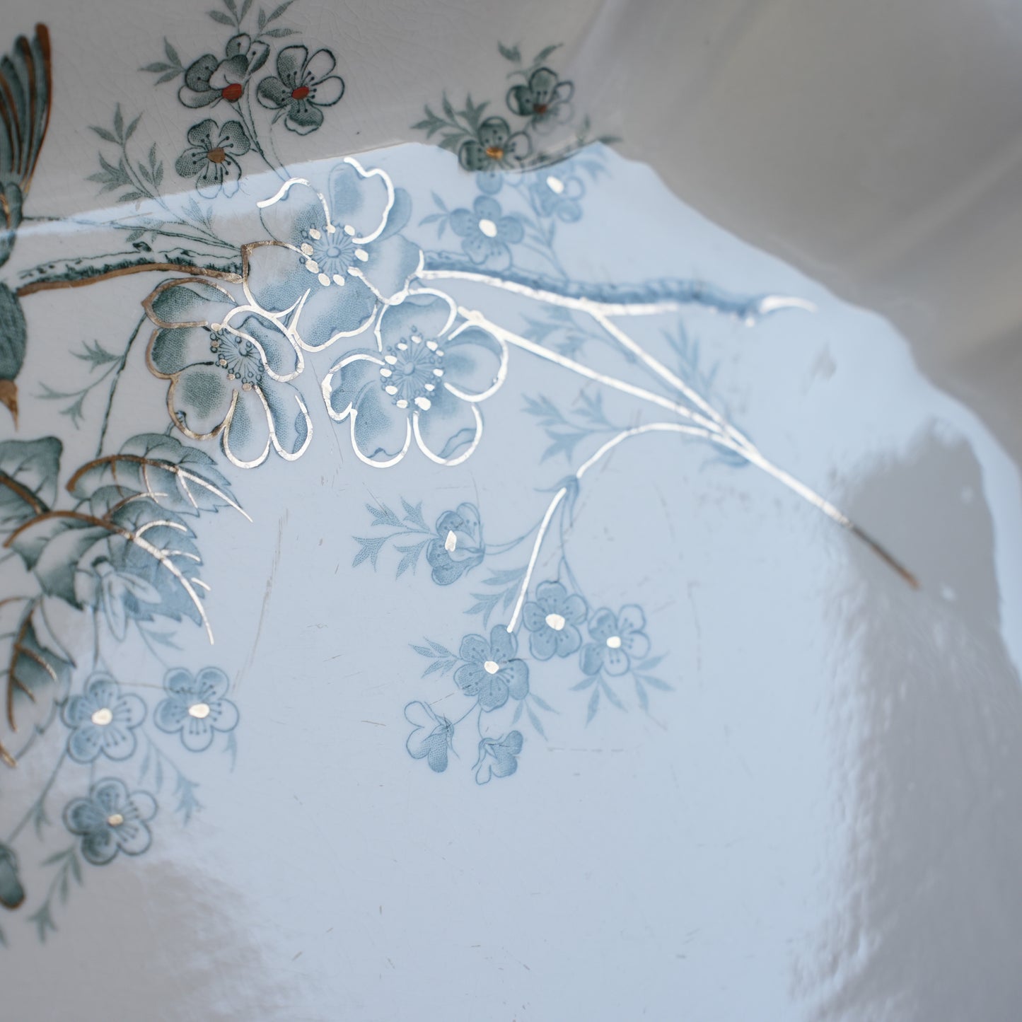 100年前の北欧皿 グスタフスベリ製 ヴェクショー（Wexiö）特大 スクエアプレート - ディテール 4