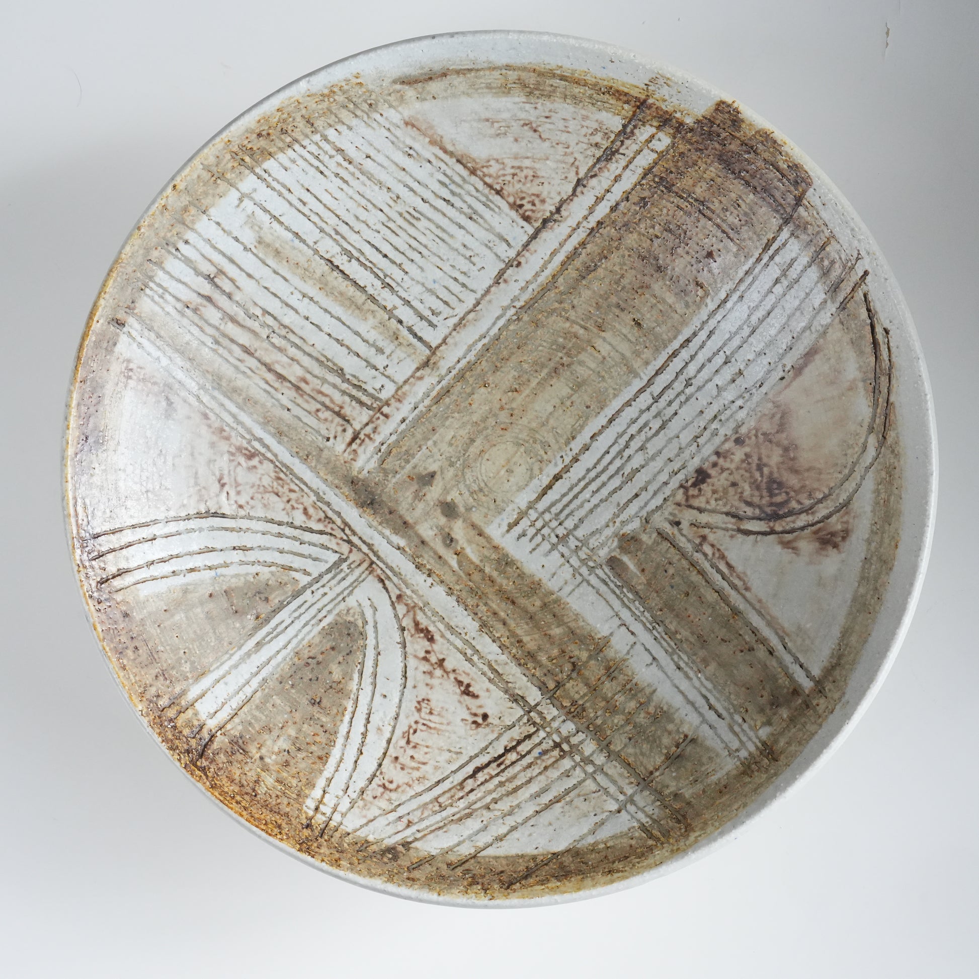 リサ・ラーソン初期のユニークピース 飾り皿 交差する大地の大皿 - Keramik Studion Gustavsberg - 北欧食器タックショミュッケ