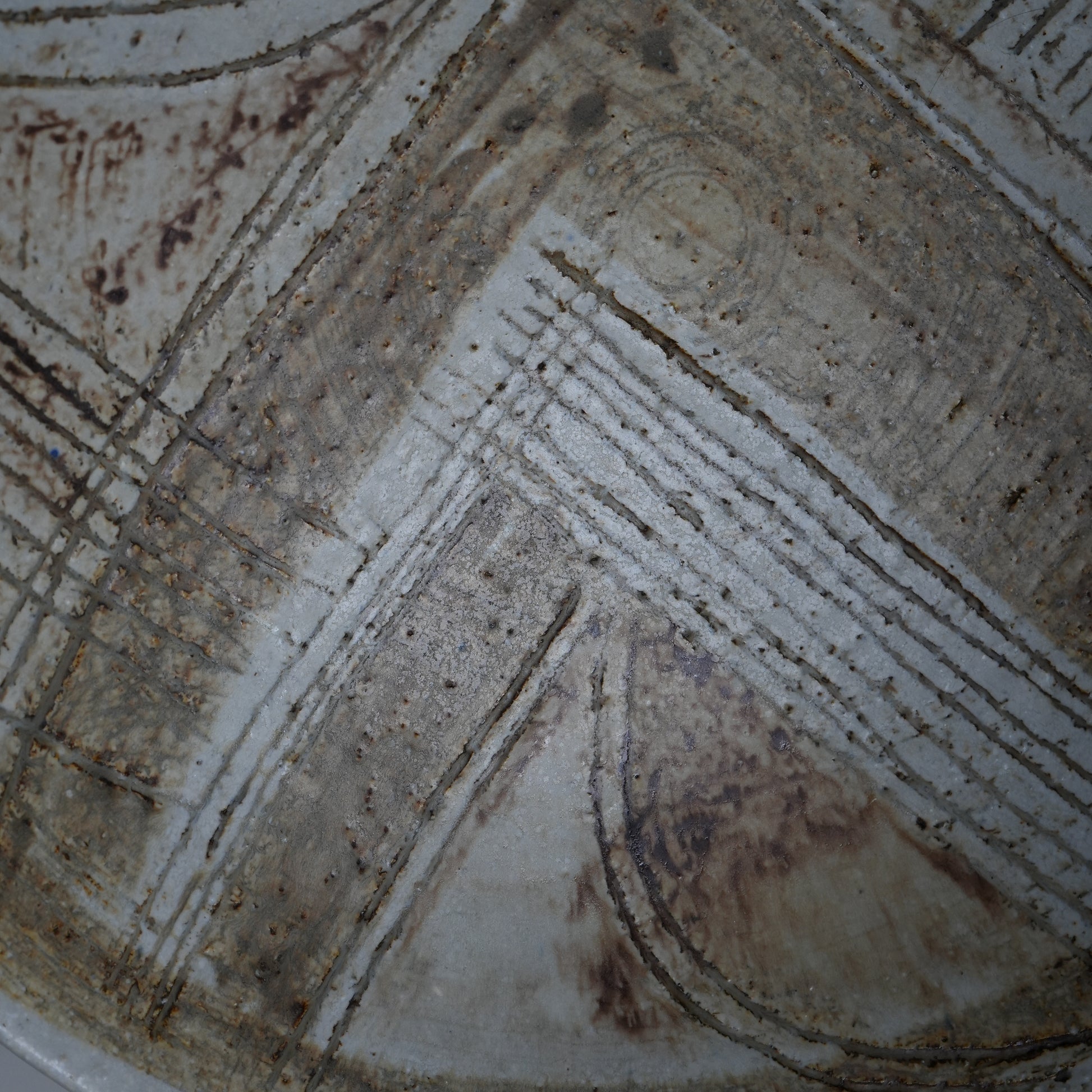 リサ・ラーソン初期のユニークピース 飾り皿 交差する大地の大皿 - ディテール 7