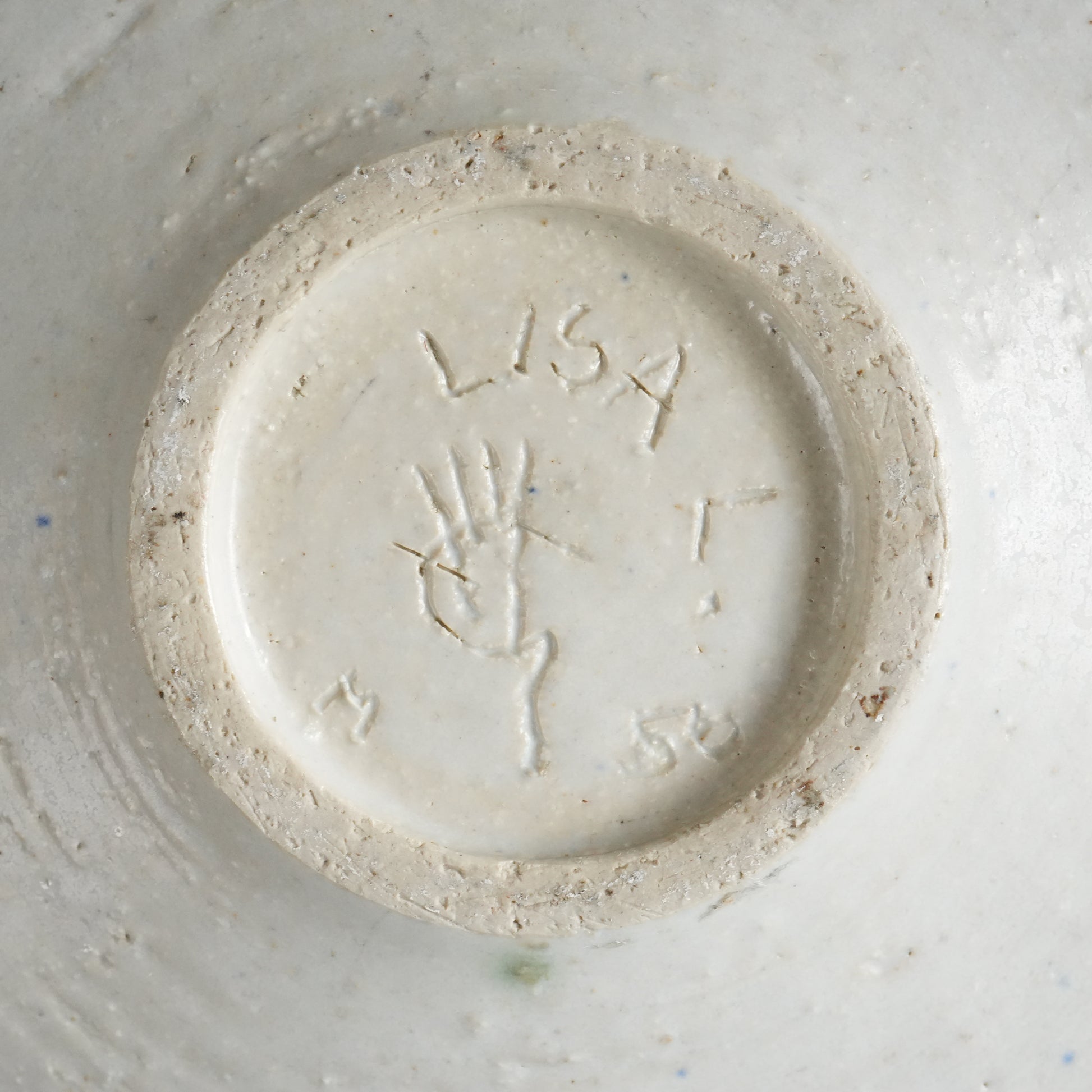 リサ・ラーソン初期のユニークピース 飾り皿 交差する大地の大皿 - ディテール 10