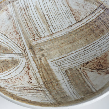 リサ・ラーソン初期のユニークピース 飾り皿 交差する大地の大皿 - 側面