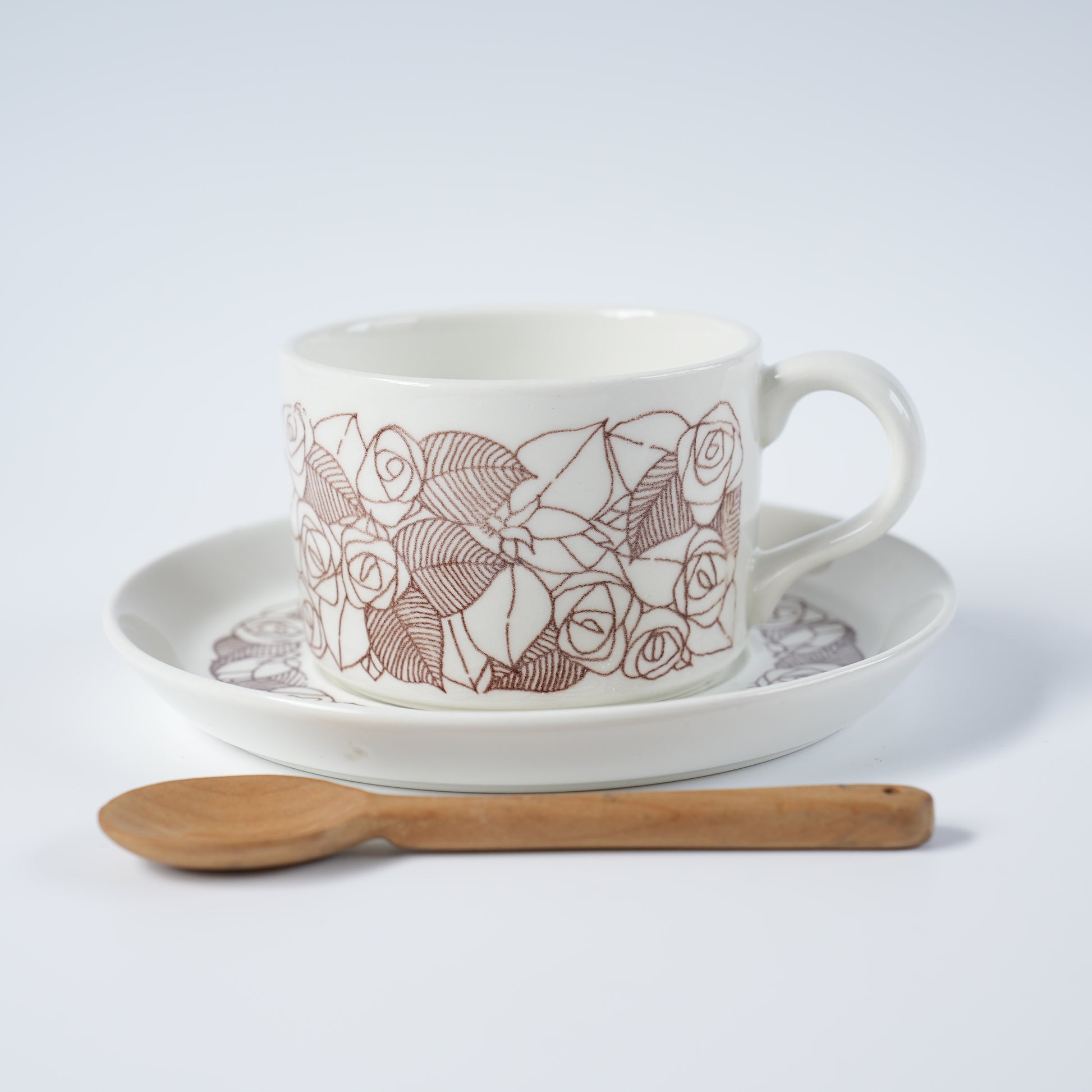 グスタフスベリ ローゼンフェルト（Rosenfalt）ティーカップ＆ソーサー 2 ヴィンテージ北欧食器