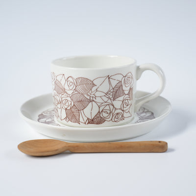 グスタフスベリ ローゼンフェルト（Rosenfalt）ティーカップ＆ソーサー 2 ヴィンテージ北欧食器