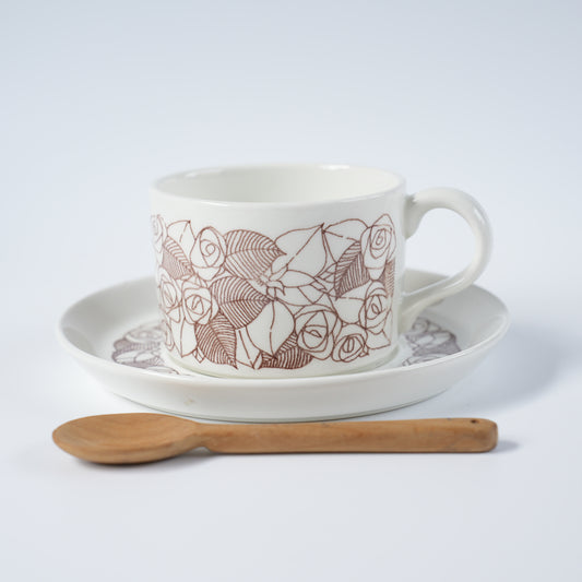 グスタフスベリ ローゼンフェルト（Rosenfalt）ティーカップ＆ソーサー 2 ヴィンテージ北欧食器