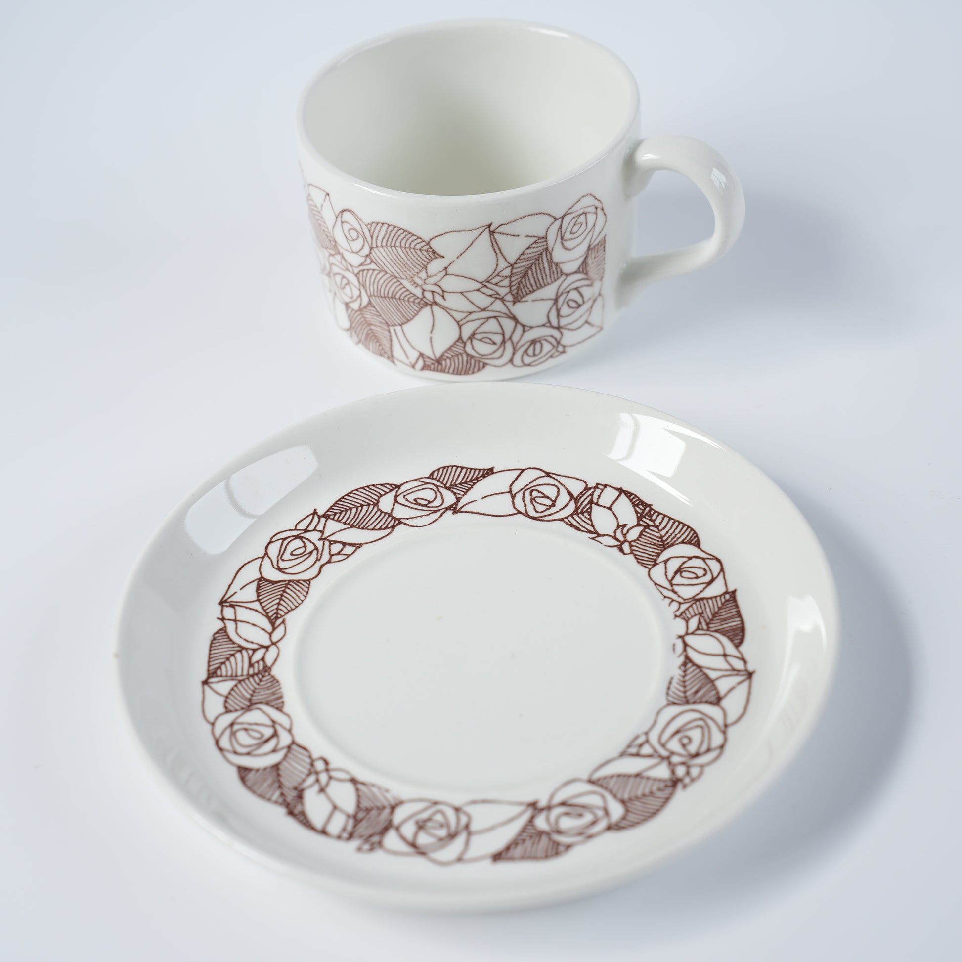 グスタフスベリ ローゼンフェルト（Rosenfalt）ティーカップ＆ソーサー 2 ヴィンテージ北欧食器