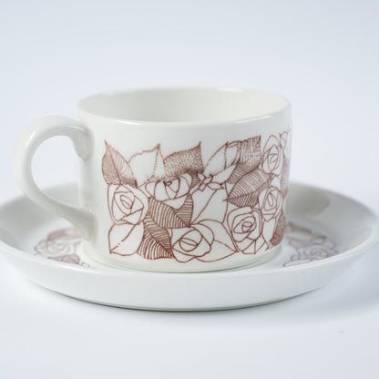 グスタフスベリ ローゼンフェルト（Rosenfalt）ティーカップ＆ソーサー ヴィンテージ北欧食器