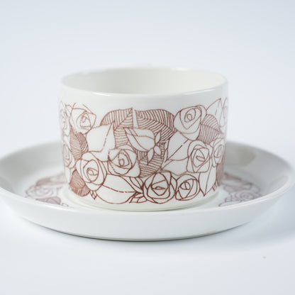 グスタフスベリ ローゼンフェルト（Rosenfalt）ティーカップ＆ソーサー ヴィンテージ北欧食器