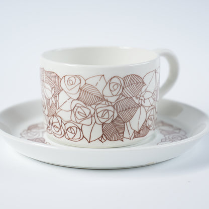 グスタフスベリ ローゼンフェルト（Rosenfalt）ティーカップ＆ソーサー ヴィンテージ北欧食器