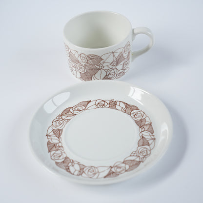 グスタフスベリ ローゼンフェルト（Rosenfalt）ティーカップ＆ソーサー ヴィンテージ北欧食器