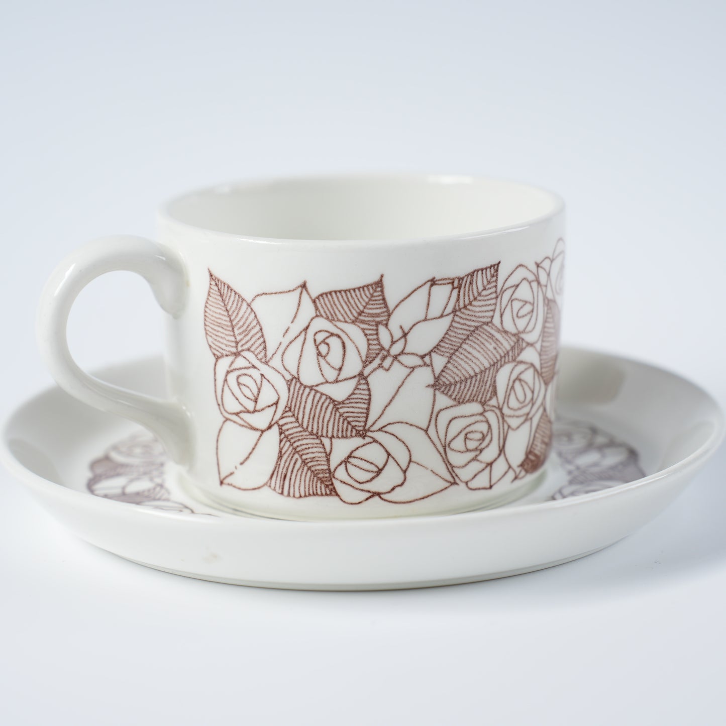 グスタフスベリ ローゼンフェルト（Rosenfalt）ティーカップ＆ソーサー 2 ヴィンテージ北欧食器