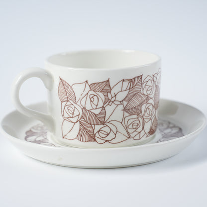 グスタフスベリ ローゼンフェルト（Rosenfalt）ティーカップ＆ソーサー 2 ヴィンテージ北欧食器