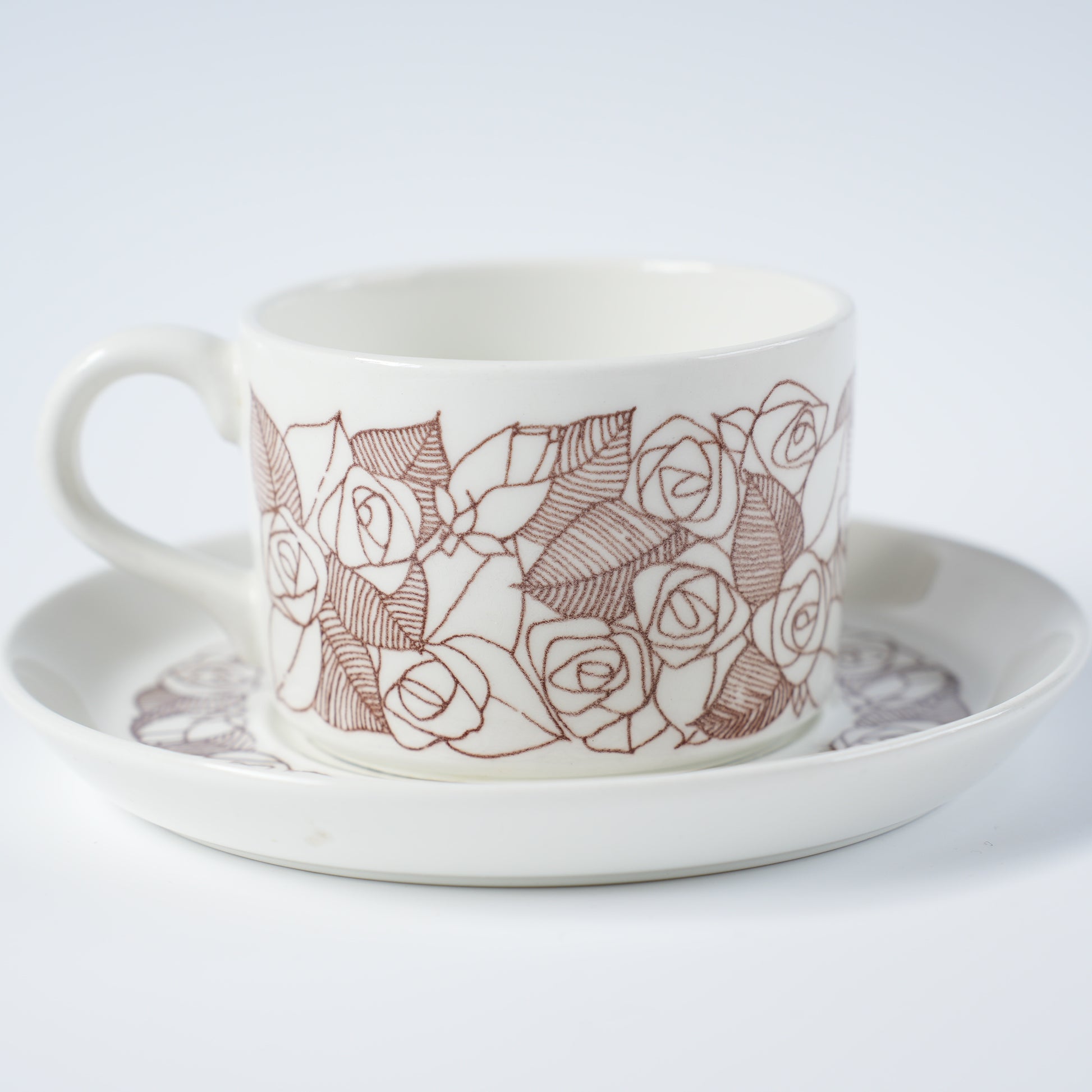 グスタフスベリ ローゼンフェルト（Rosenfalt）ティーカップ＆ソーサー 2 ヴィンテージ北欧食器