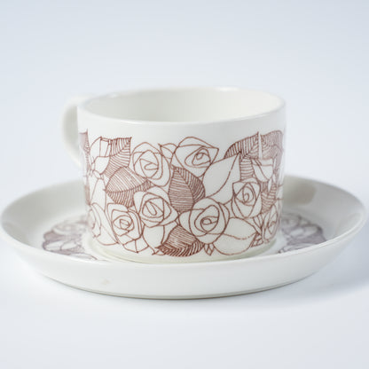 グスタフスベリ ローゼンフェルト（Rosenfalt）ティーカップ＆ソーサー 2 ヴィンテージ北欧食器