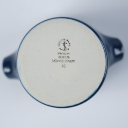 グスタフスベリ ボーヒュース（Bohus）両口クリーマー ブルー 1963年 スティグ・リンドベリ