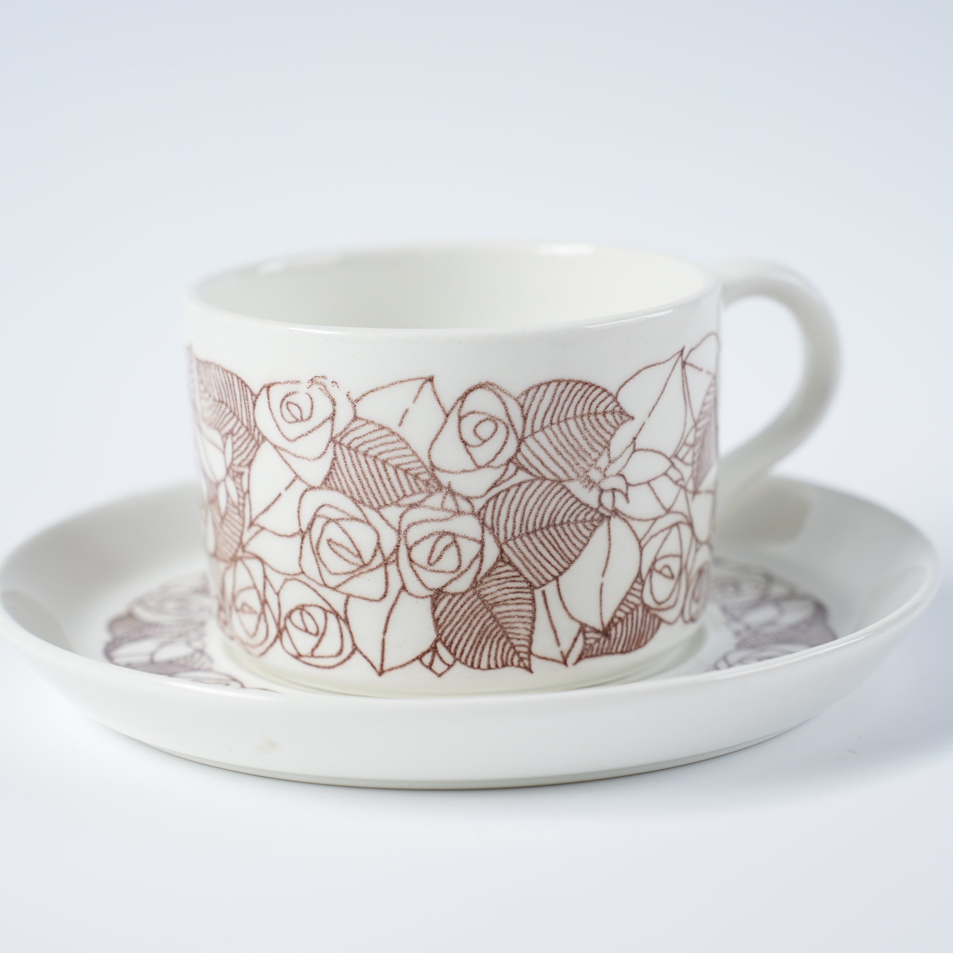 グスタフスベリ ローゼンフェルト（Rosenfalt）ティーカップ＆ソーサー 2 ヴィンテージ北欧食器