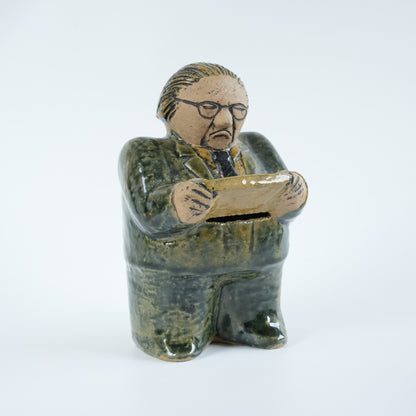 希少 リサ・ラーソン ユニークピース グンナル・ストレング財務大臣貯金箱