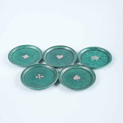 グスタフスベリ アルジェンタ（Argenta）銀彩 豆皿5枚セット ヴィルヘルム・コーゲ