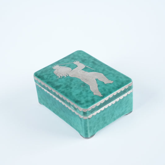 グスタフスベリ アルジェンタ（Argenta）銀彩 蓋付き小箱 ヴィルヘルム・コーゲ