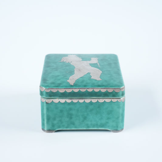 グスタフスベリ アルジェンタ（Argenta）銀彩 蓋付き小箱 ヴィルヘルム・コーゲ